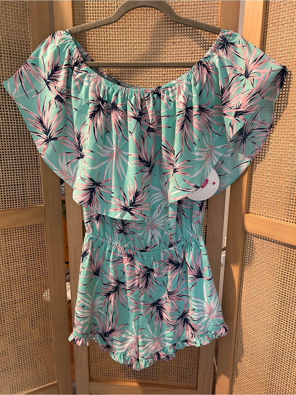 Buddy Love Palm Print romper NWT